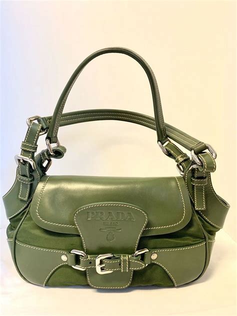 green prada milano bag|olive green prada bag.